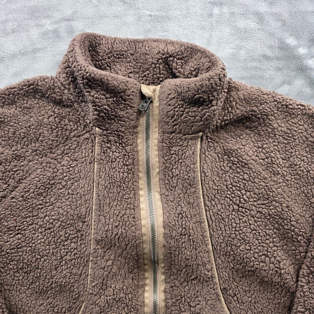 Kuhl Flight Fleece Jacket L Brown Womens Full Zip High Pile Hooded Soft Outdoor - Picture 2 of 13